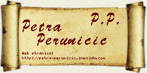 Petra Peruničić vizit kartica